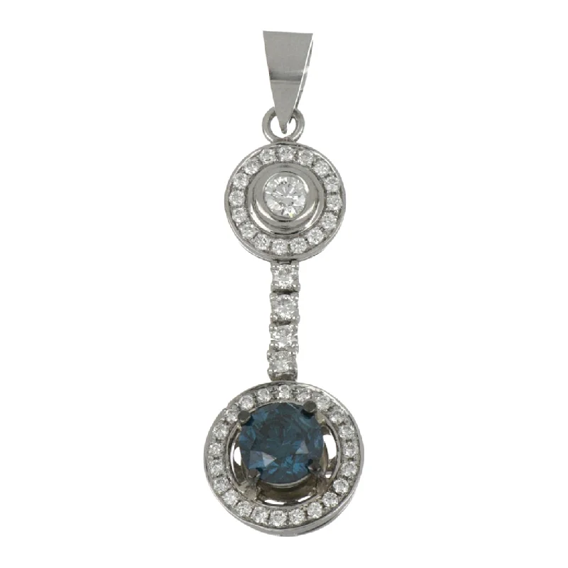 Blue Diamond Pendant (Blue Diamond 0.72 cts. White Diamond 0.42 cts.)