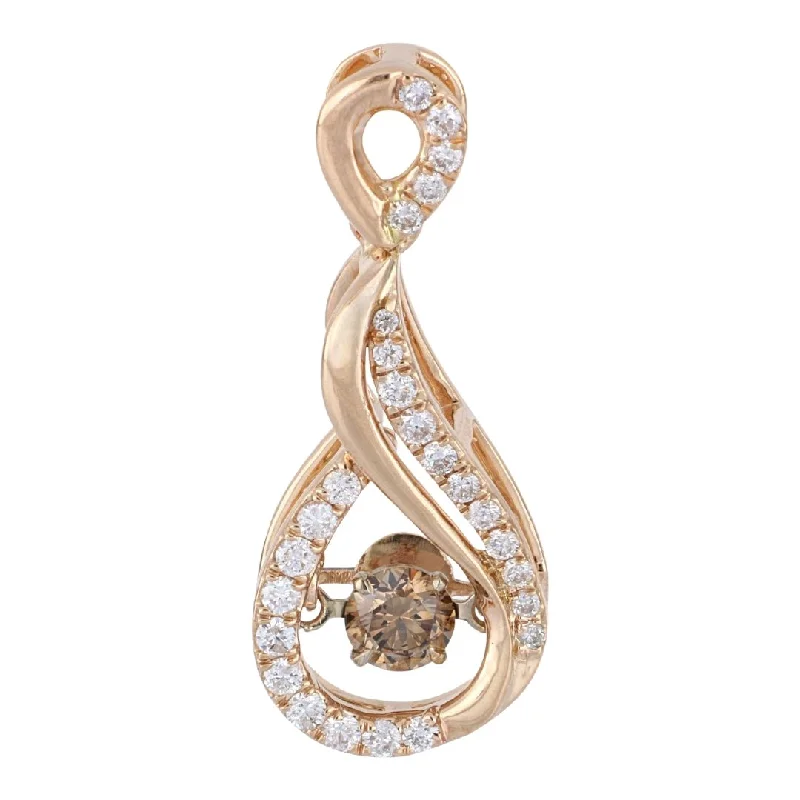 Brown Diamond Pendant (Brown Diamond 0.25 cts. White Diamond 0.2 cts.)