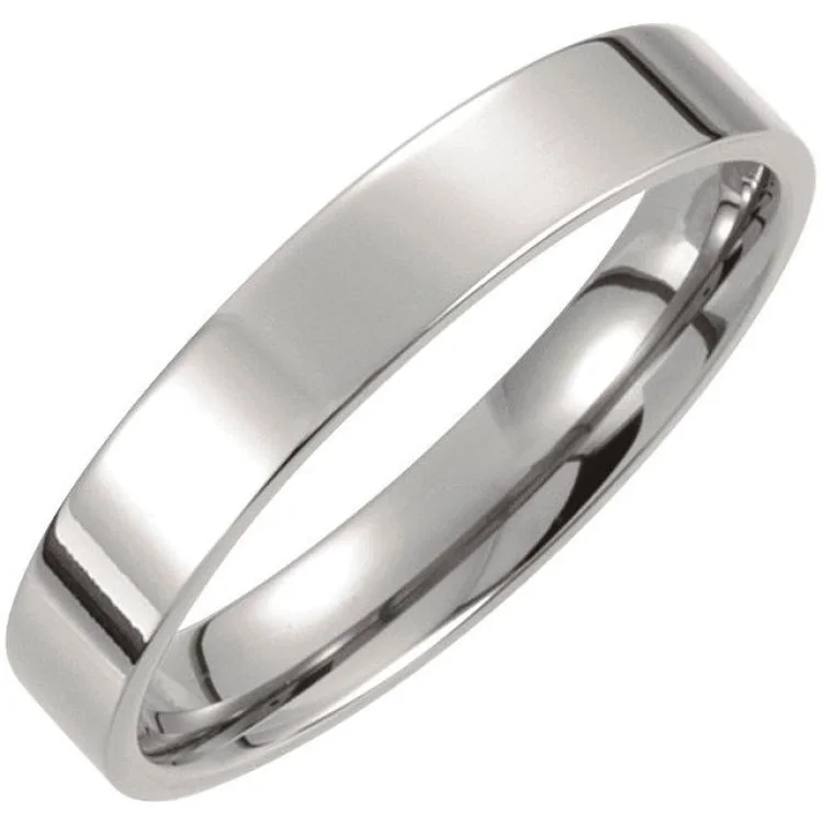 Titanium 4 mm Flat Polished Band Size 11