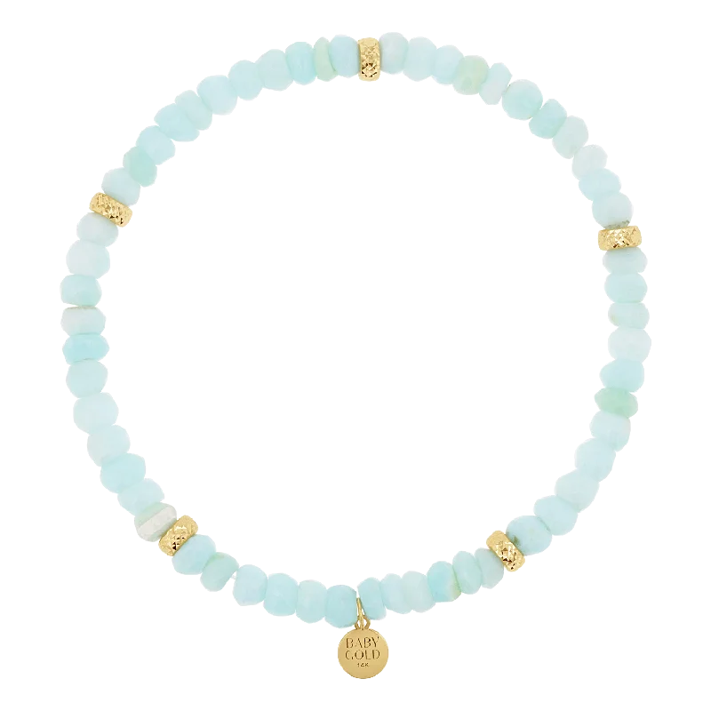 Peruvian Blue Opal Beaded Bracelet