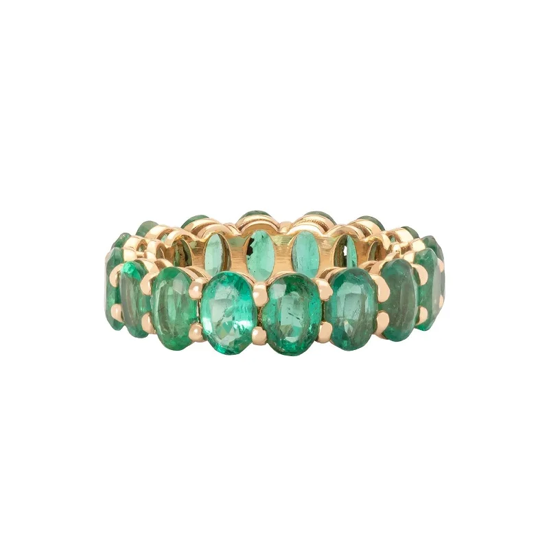 Oval Eternity Ring - Emerald