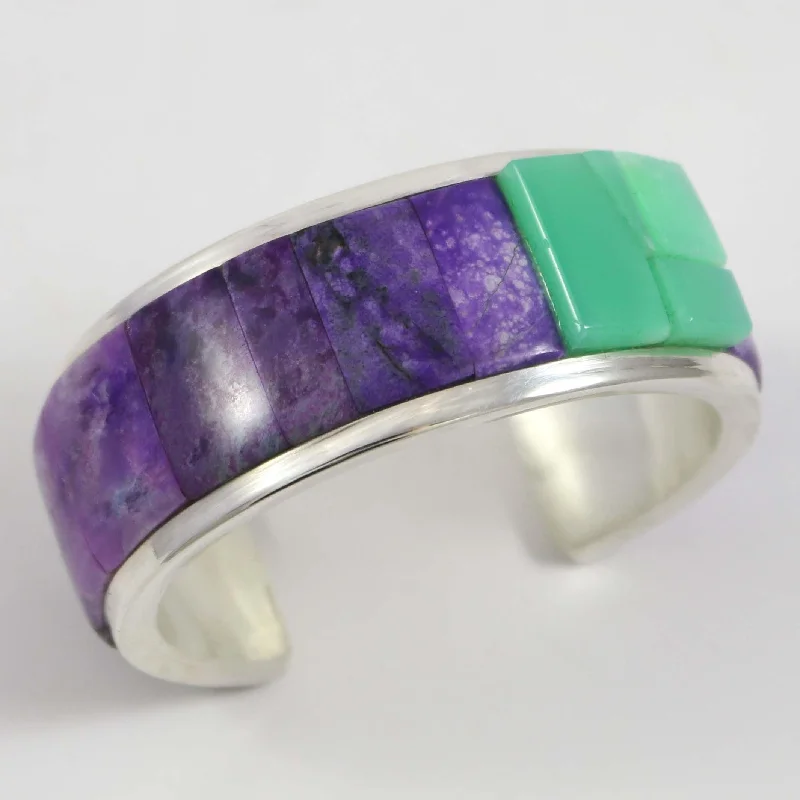 Sugilite and Chrysoprase Cuff