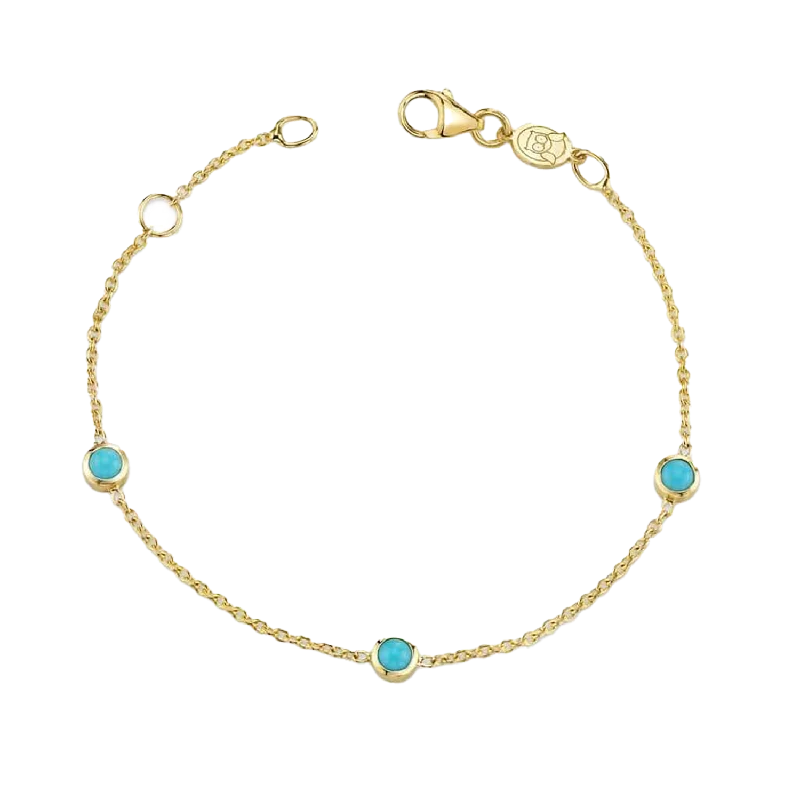 Turquoise 3 Stone Bracelet