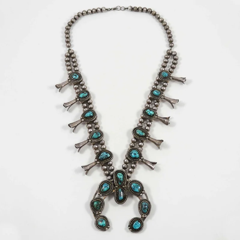 1970s Turquoise Squash Blossom