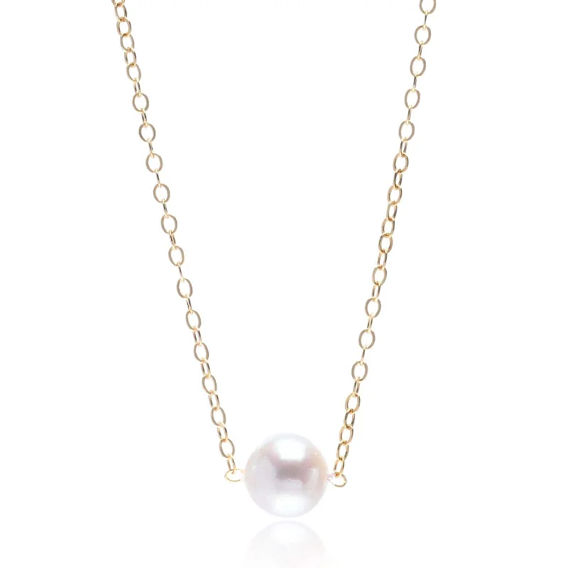 14K Yellow Gold Princess Pearl 5mm Pendant