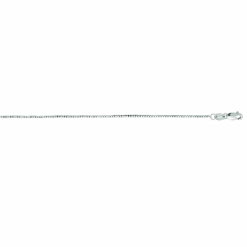 14K White Gold Box Chain