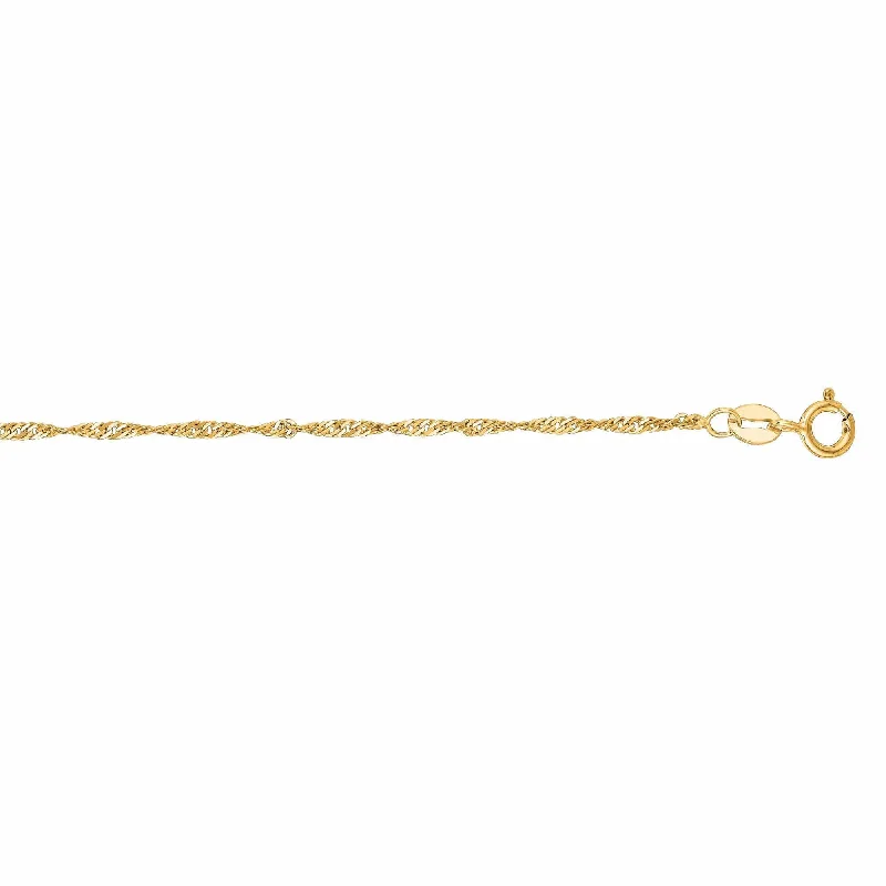 14K Yellow Gold Singapore Chain